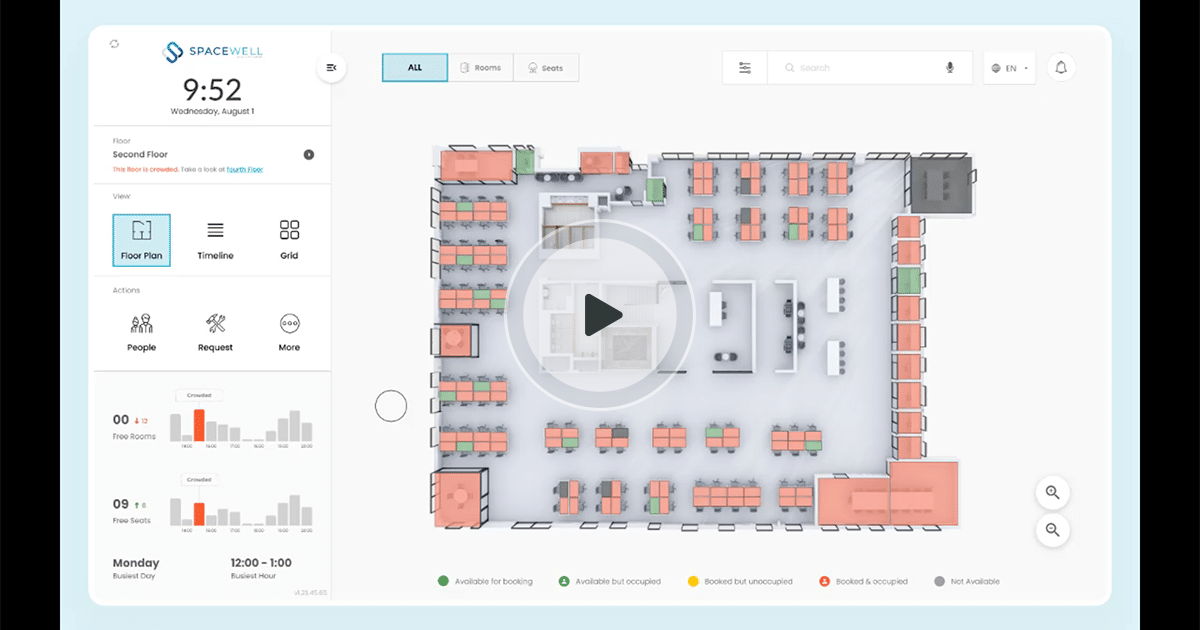 Kiosk social distancing video preview