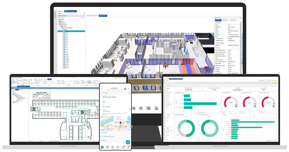 MCS 20 : logiciel IWMS doté d’une intégration BIM