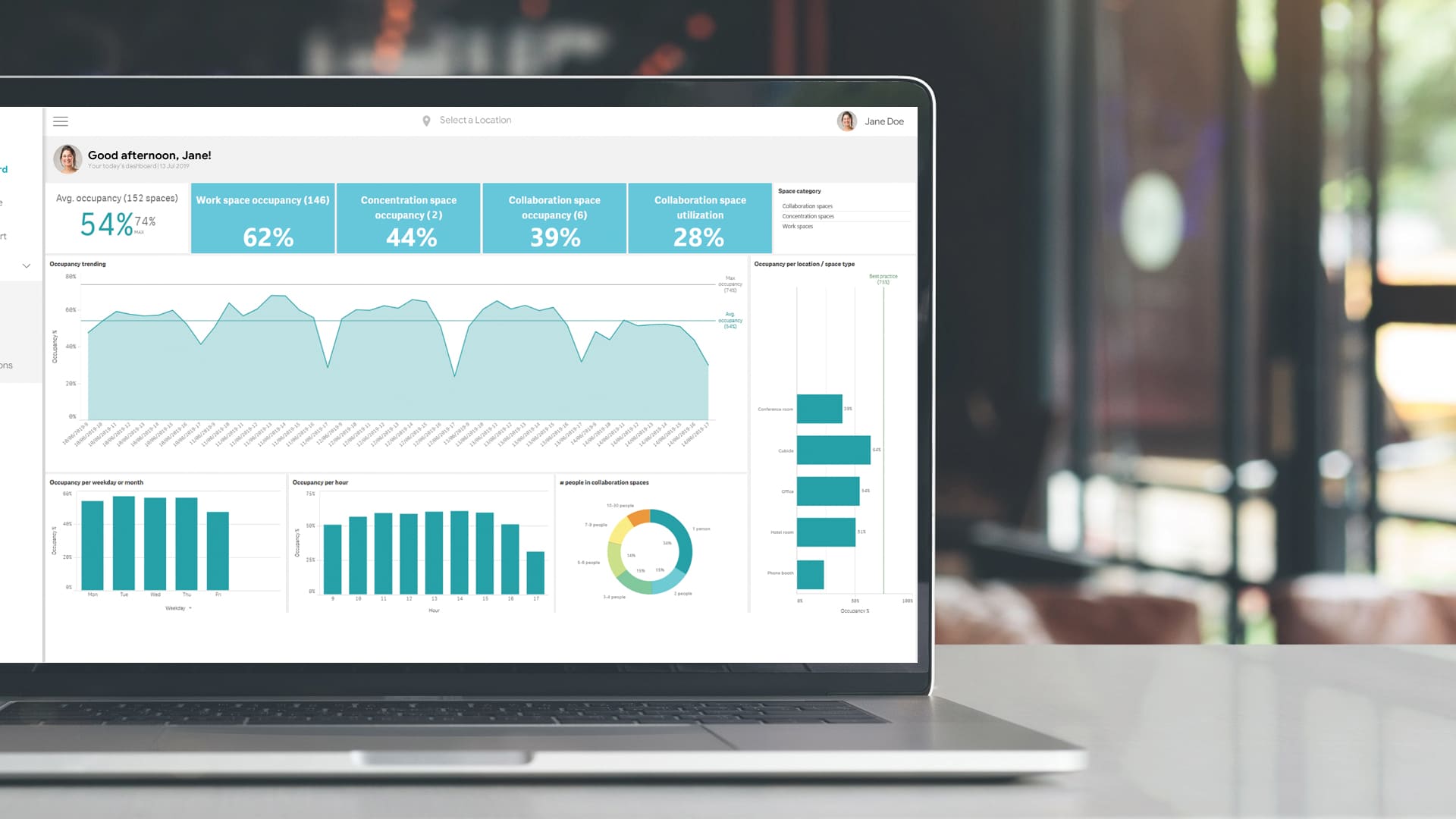 Laptop with space utilization software