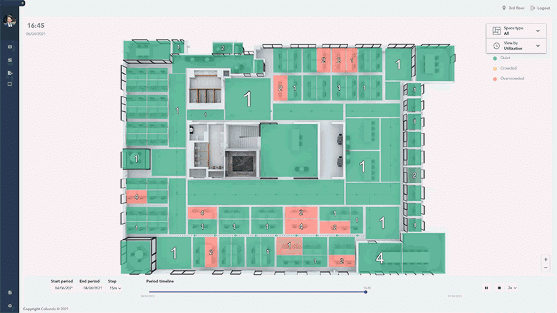 Space utilization screen