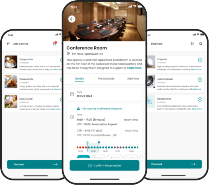 Spacewell Workplace app view